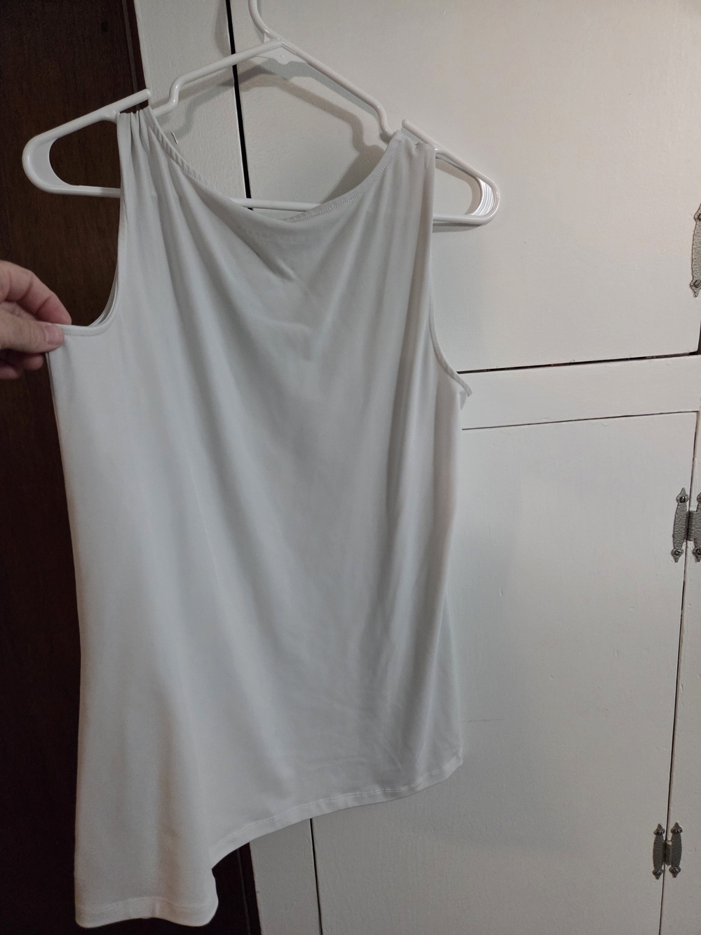 Susan Graver White Scoop Neck Tank Top - Picture 3 of 3